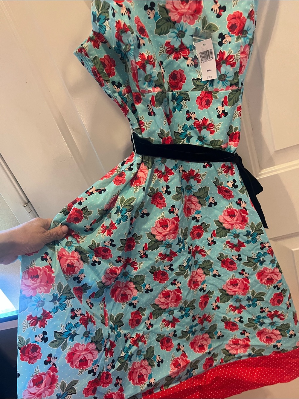 The Dress Shop Disney Floral Mickey Dress - Teal & Red - Picture 2 of 3